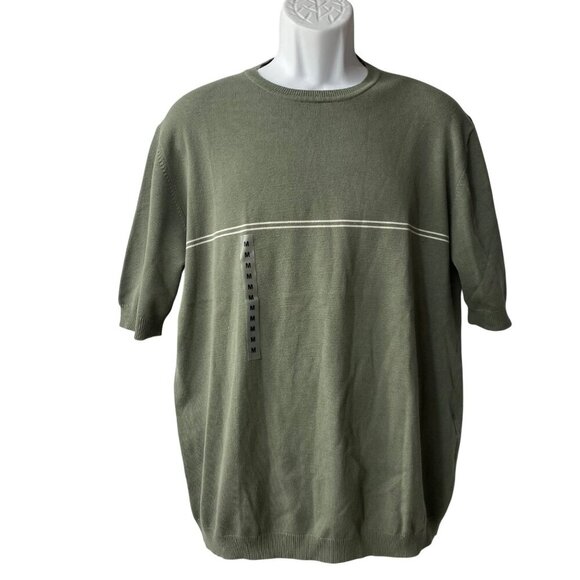 Nautica Mens Green Short Sleeve Crewneck Sweater Size Md NWT - Picture 1 of 7